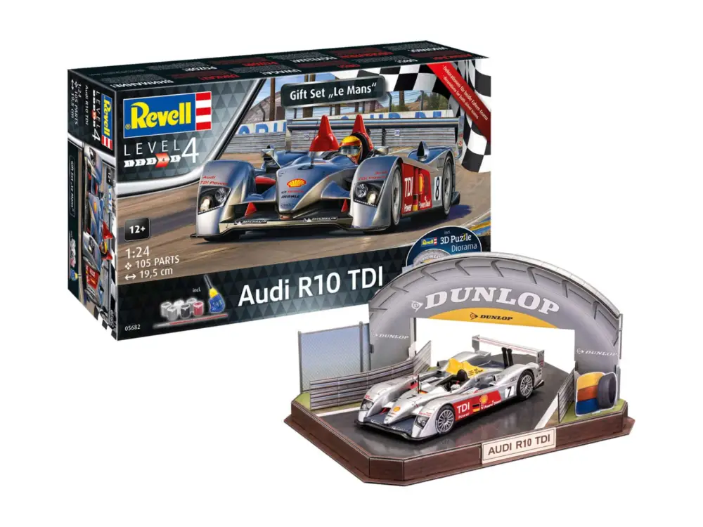 Revell 1:24 Geschenkset Audi R10 Tdi Le Mans + 3D Puzzle Diorama #REV05682 Korting