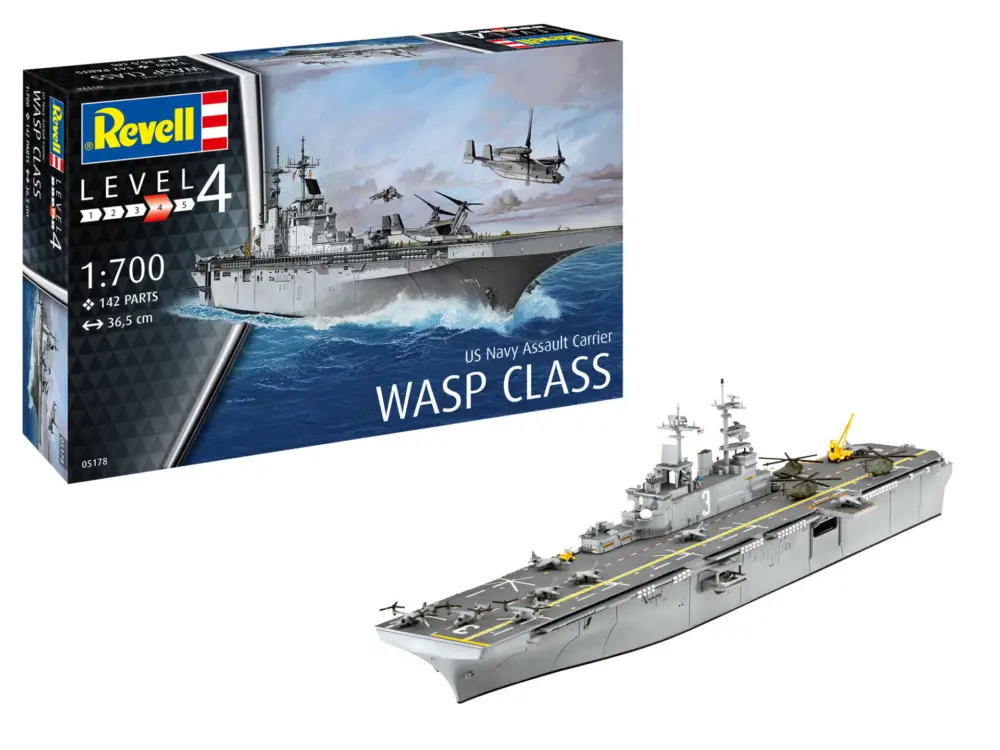 Revell 1:700 Assault Carrier Uss Wasp Class - modelbouw Weekendaanbieding