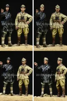 Alpine Miniatures 1:35 Ww2 Italian Afv Crew Set - modelbouw Op = Op