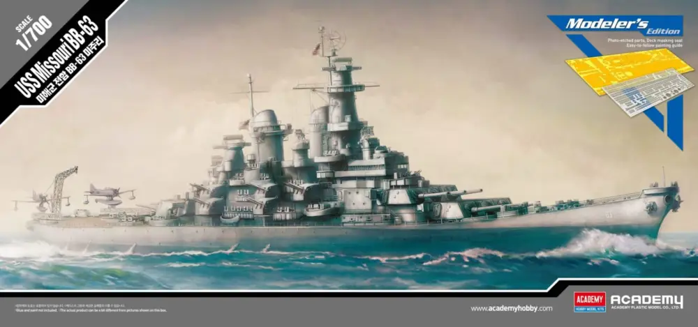 Academy 1:700 Uss Missouri Bb-63 Modeleler'S Ed. #14223 Finale Uitverkoop