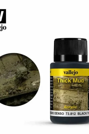 Gereduceerde Prijs Vallejo Black Thick Mud - modelbouw