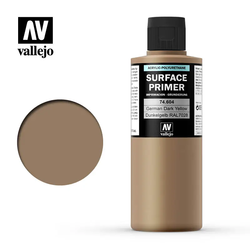 Flitsaanbieding Vallejo Primer German Dark Yellow - 200Ml