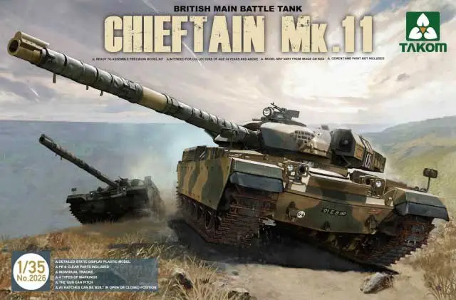 Beperkt Aanbod Takom 1:35 BRITISH MAIN BATTLE TANK - CHIEFTAIN MK. 11 - modelbouw