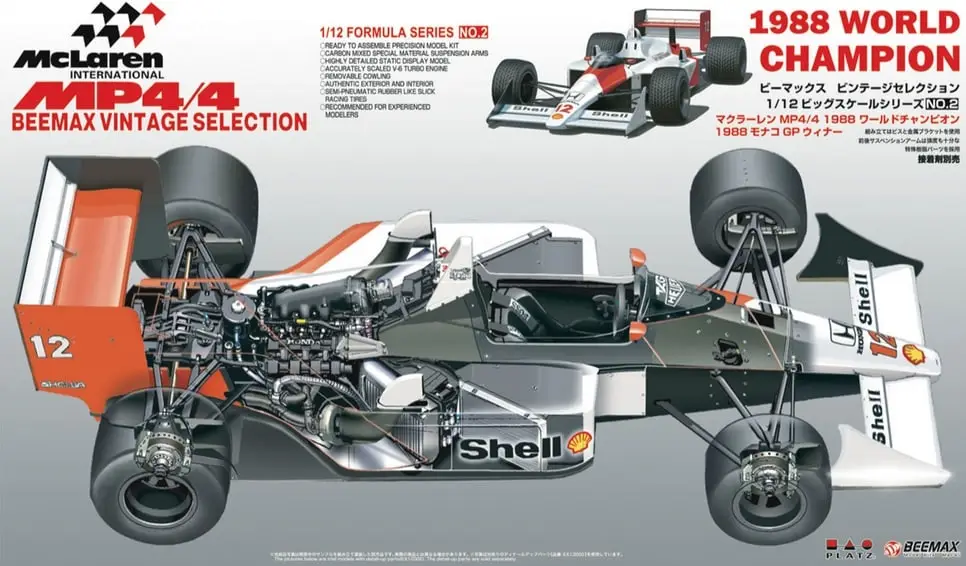 Shop Nu Beemax 1:12 Mclaren Mp4/4 1988 With Rain Tyres - modelbouw