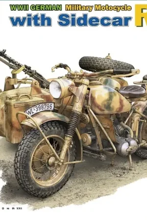 Freedom model kits 1:16 WWII GERMAN MILITARY MOTOCYCLE WITH SIDECAR R75 - modelbouw Speciale Aanbieding