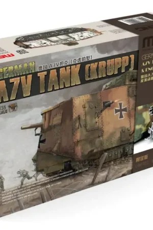 Snelle Levering Meng 1:35 GERMAN A7V TANK KRUPP AND ENGINE LIMITED EDITION - modelbouw