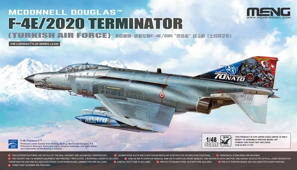 Meng 1:48 MCDONNELL DOUGLAS F-4E/2020 TERMINATOR (TURKISH AIR FORCE) - modelbouw Beperkte Voorraad