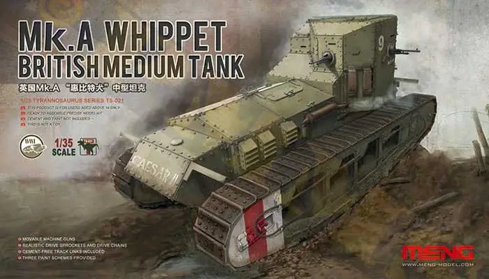 Seizoensaanbieding Meng 1:35 Mk.A Whippet - British Medium Tank - modelbouw