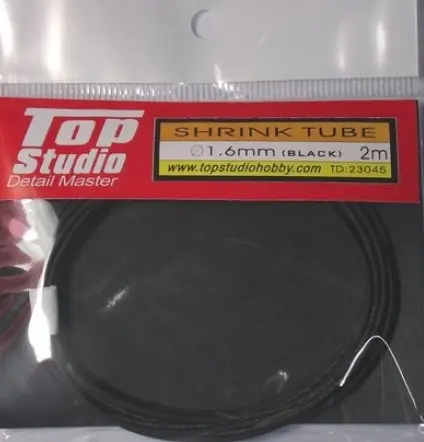 Betrouwbaar Top studio 1.6MM SHRINK TUBE (BLACK) - modelbouw