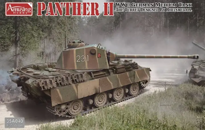 Amusing Hobby 1:35 Panther Ii Rheinmetall Turret - modelbouw Populair