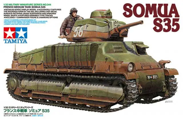 Favoriet Tamiya 1:35 Somua S35 - modelbouw