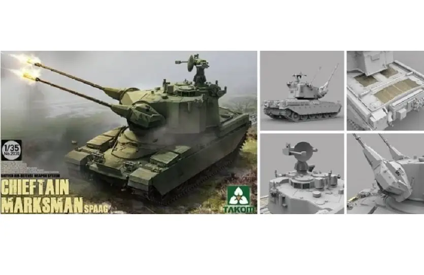 Takom 1:35 British Air-Defense Weapon System - Chieftain Marksman Spaag - modelbouw Lage Prijs