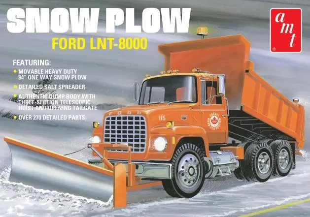 Gratis Retour Amt 1:25 Ford Lnt-8000 Snow Plow - modelbouw