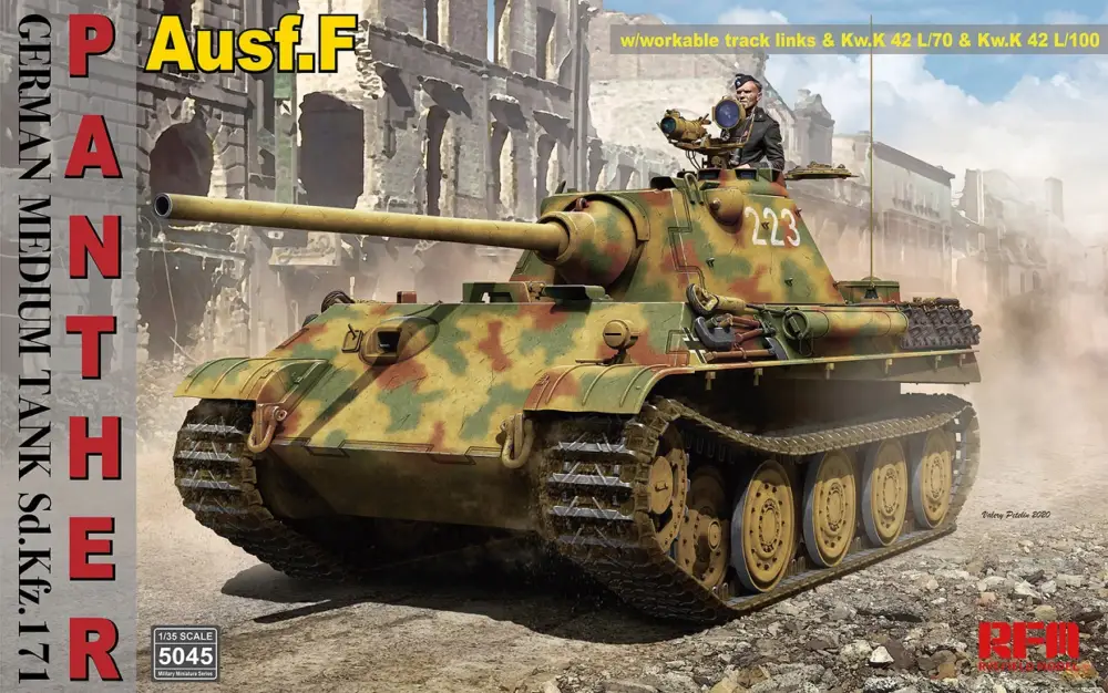 Rye Field Model 1:35 Panther Ausf F W/Workable Track Links - modelbouw Laatste Versie