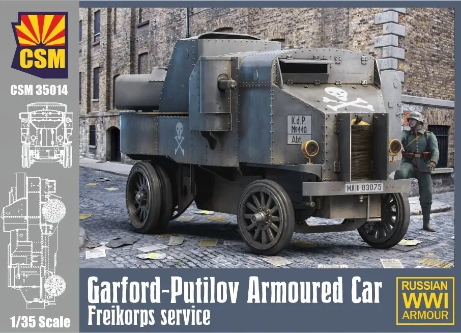 Copper State Models 1:35 Garford-Putilov Armoured Car, Freikorps Service - modelbouw Direct Beschikbaar