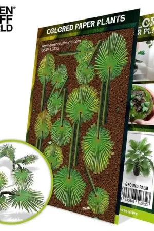 Green Stuff World Colored Paper Plants Ground Palm - modelbouw Exclusieve Aanbieding