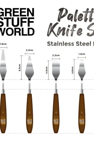 Beperkt Aanbod Green Stuff World Palette Knife Tools 4Pcs - modelbouw