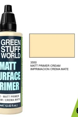 Green Stuff World Matt Surface Primer 60Ml - Cream Green stuff world DIPPING INKS - BURGUNDY DIP 60ML Beperkte Voorraad