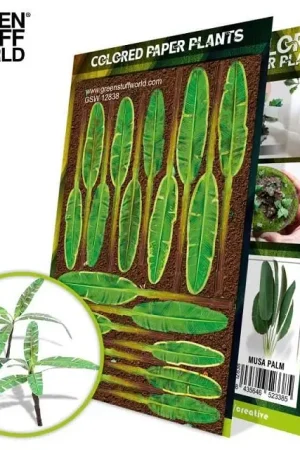 Green Stuff World Colored Paper Plants Musa Palm - modelbouw Hoge Kwaliteit