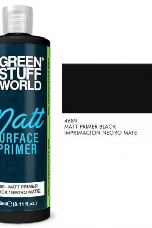 Alleen Vandaag Green Stuff World Matt Surface Primer Black 240Ml - modelbouw