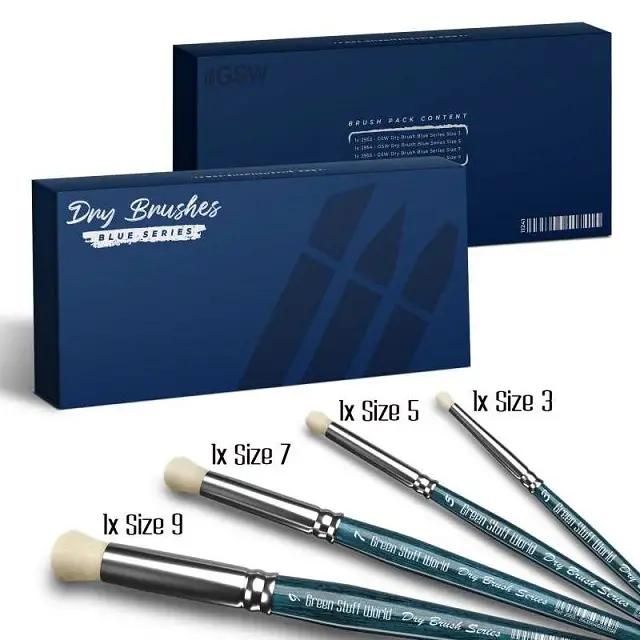 Green stuff world PREMIUM DRY BRUSH SET - BLUE SERIE - modelbouw Hete Deal