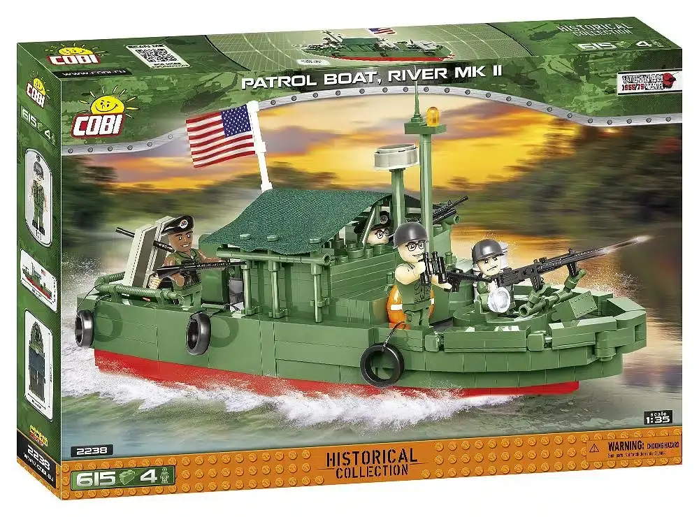 Tijdelijk Beschikbaar Cobi HC VIETNAM WAR PATROL BOAT RIVER bouwsteentjes