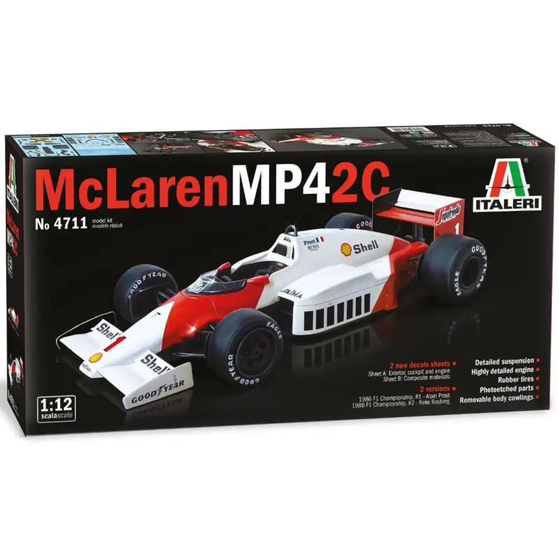 Veilige Betaling Italeri 1:12 Mclaren Mp4/2C Prost Rosberg #ITA-4711 bouwdoos