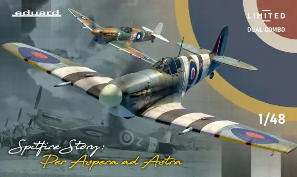 Beperkt Aanbod Eduard 1:48 Spitfire Story : Per Aspera Ad Astra Dual Combo - modelbouw