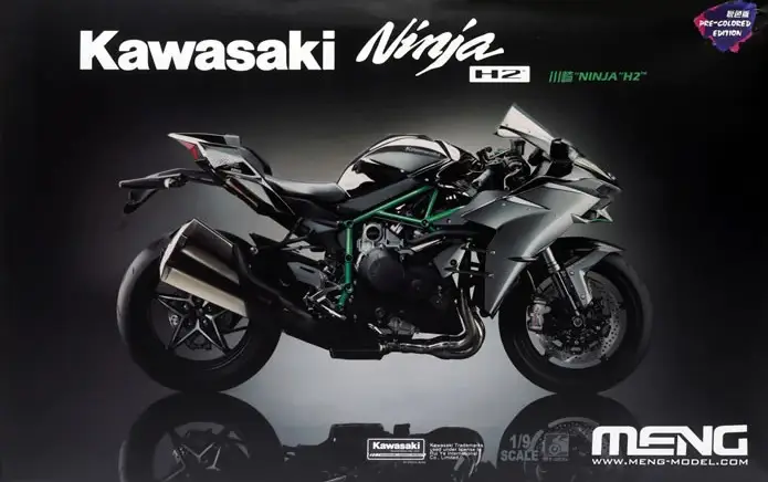 Bestseller Meng 1:9 Kawasaki Ninja H2 - Pre-Coloured Parts