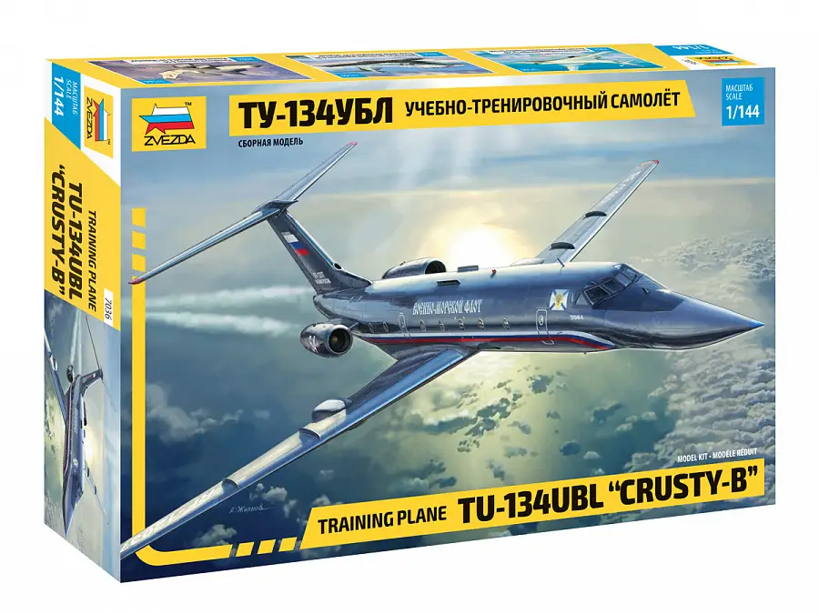 Favoriet Zvezda 1:144 Tupolev Tu-134 Ubl Training Plane - modelbouw