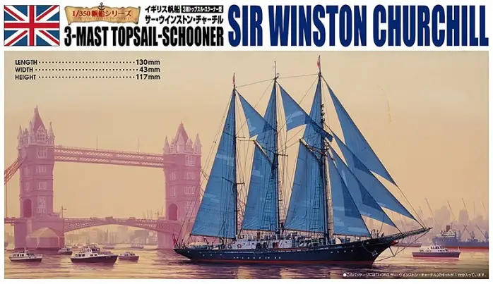 Aoshima 1:350 Sir Winston Churchill - modelbouw Finale Uitverkoop