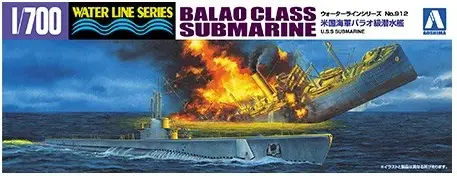 Aoshima 1:700 Us Navy Balao Class Submarine - modelbouw Betrouwbaar