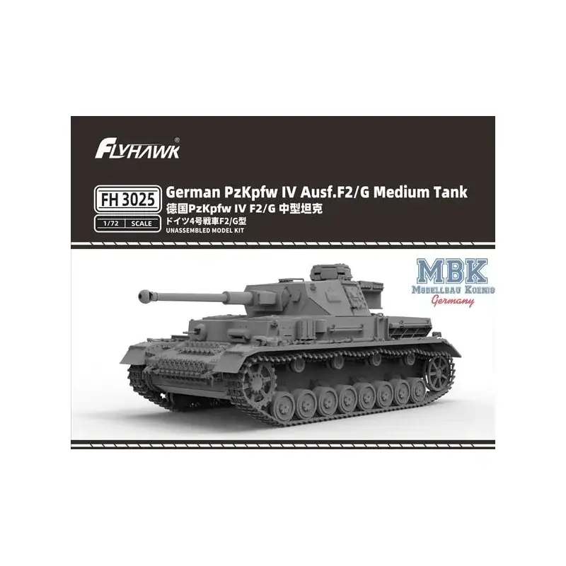 German Pzkpfw IV Ausf.F2/G Medium Tank Schaalmodel Favoriet