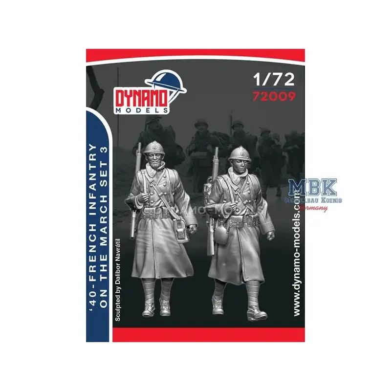 Laatste Kans French Infantry On The March - 3 - 1:72 Figuren