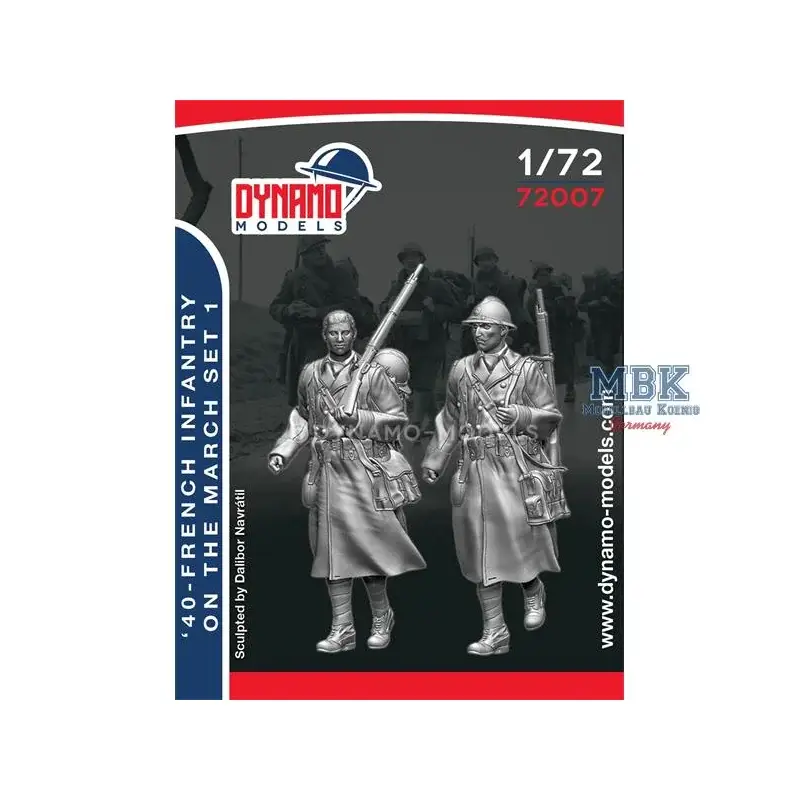 Laatste Kans French Infantry On The March - 1 - 1:72 Figuren