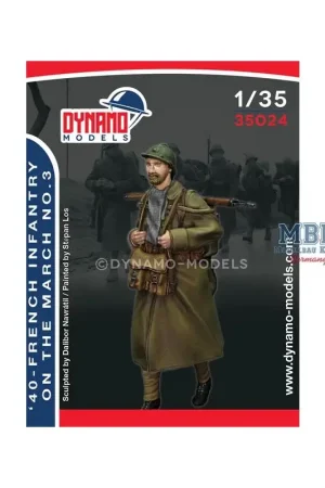 1940 - French infantry on the march 3 Figuren Fabrieksprijs