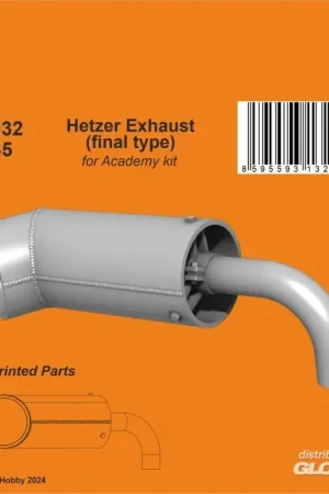 Hetzer Exhaust (final type) / for Academy kit Gecertificeerd