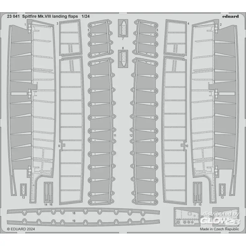 Spitfire Mk.VIII landing flaps AIRFIX Betrouwbaar