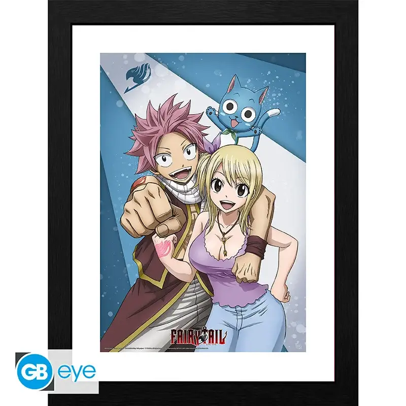 FAIRY TAIL - Framed print "Natsu & Lucy" (30x40) Direct Verzonden