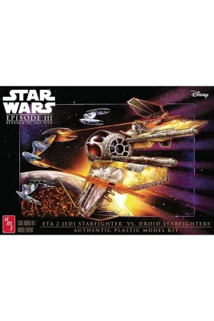 Lage Prijs Star Wars Jedi Starfighter vs Droid fighters 1:48 plastic science fiction model