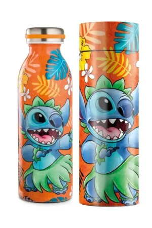 STITCH - 500ml Stainless Steel Bottle - Orange Direct Beschikbaar
