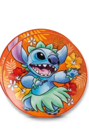 STITCH - Set of 2 Plates D19cm - Orange Koop Online