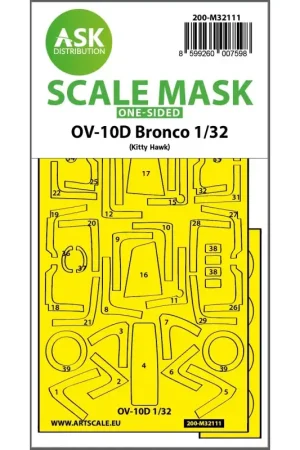 North-American/Rockwell OV-10D Bronco one-sided fit express mask (designed to be used with Kitty Hawk Models kits) Tijdelijk Beschikbaar