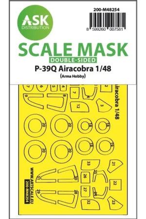 Actieprijs Bell P-39Q Airacobra double-sided express fit mask for Arma Hobby1/48 P-39Q