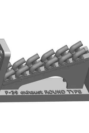 Bell P-39Q Airacobra - round type exhaust (designed to be used with Arma Hobby kits) 3D-printed Populair