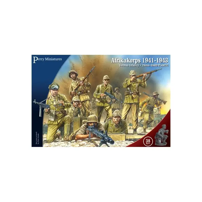Gratis Retour Perry Miniatures - Afrikakorps. Duitse infanterie 1941-1943 Figuren