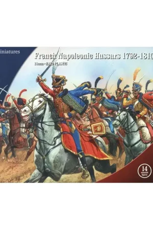 Finale Uitverkoop Perry Miniatures - Plastic Franse Napoleontische Huzaren (14 huzaren) Figuren