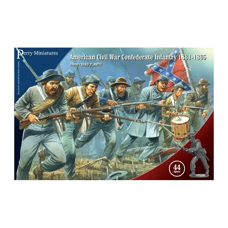 Perry Miniatures - Confederate Infantry uit de Amerikaanse Burgeroorlog 1861-65 Figuren Snelle Levering