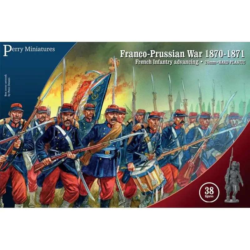 Bestel Nu Perry Miniatures - Frans-Pruisische oorlog Oprukkende Franse infanterie Figuren