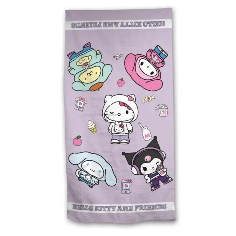 HELLO KITTY - 100% Cotton Beach Towel - 90x140cm Aanbieding